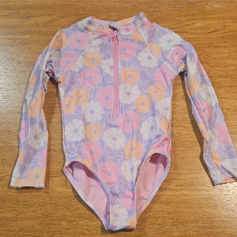 Wonder Nation Kids Rashguard with Floral Design